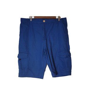 Southpole Cargo Shorts Size 36 Blue Lightweight Denim Long Baggy Pockets‎